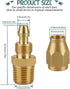 Brass Pneumatic Fitting for 1/4-Inch ID Hose, 1/4-Inch NPT Rigid, Solid Brass Splicer, 4PCS