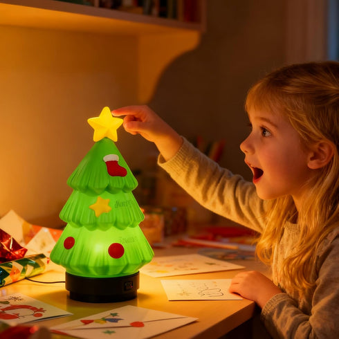Generic Christmas Lamp Aesthetic Rechargeable Home Decor Wireless Speakers, Desk Night Living, Kids Study Desktop