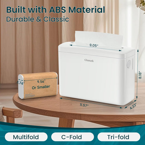 Countertop Commercial Multifold Paper Towel Dispenser, Compact Pop Up Hand Towel Holder for Trifold/Z-Fold Paper