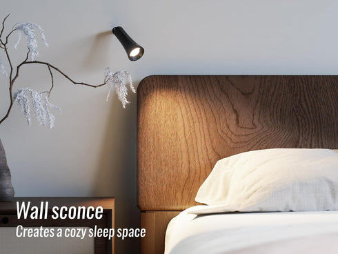 Dimmable Cordless Battery Wall Sconce-No Drill Installation,Rechargeable LED Wall Lamp for Bedroom,Bed