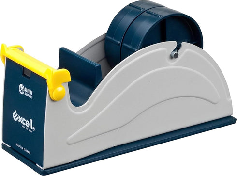 Excell ET-227 Blue/Grey Premium Twin-Roll Steel Desk Top Dispenser, 2 in. Wide