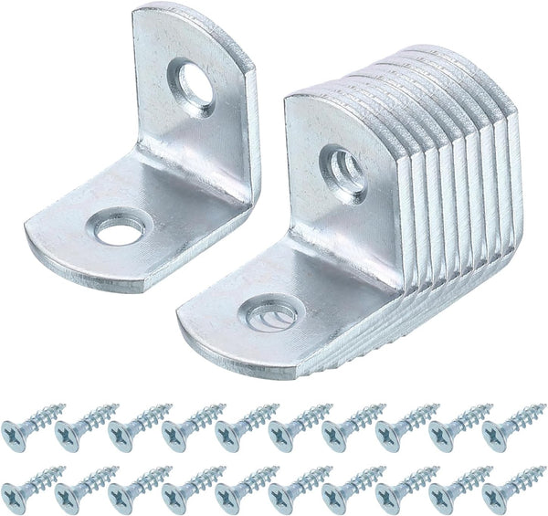 uxcell 20 Set L Corner Bracket Corner Brace Metal Joint Right Angle