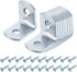 uxcell 20 Set L Corner Bracket Corner Brace Metal Joint Right Angle