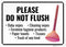 Sigo Signs Please Do Not Flush Baby Wipes Cleaning Wipes Sign, 10x14 Inches, Rust
