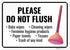 Sigo Signs Please Do Not Flush Baby Wipes Cleaning Wipes Sign, 10x14 Inches, Rust