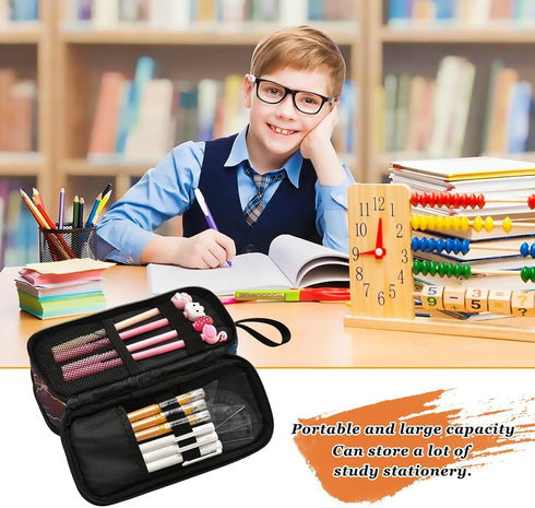Soccer Football Ball Pencil Case Box, Large Zipper Pouch for Stationery, Organizer for Kids, Teens, and Adults