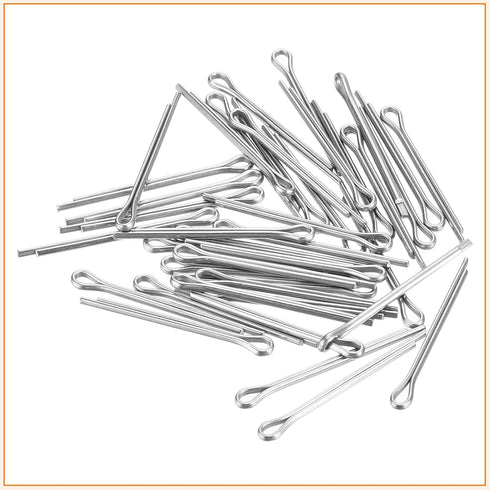 uxcell 40Pcs 1.6mmx20mm 304 Stainless Steel Cotter Pin Fastener Clips for Sports Equipment