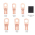Battery Terminal Copper Connectors, Cable Ring Lugs AWG6 4 2 Gauge with Heat Shrink Tube, Total 60pcs Assortment Kit