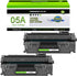 greencycle Compatible Toner Cartridge Replacement for HP 05A CE505A, Black, 2-Pack for Laserjet Series
