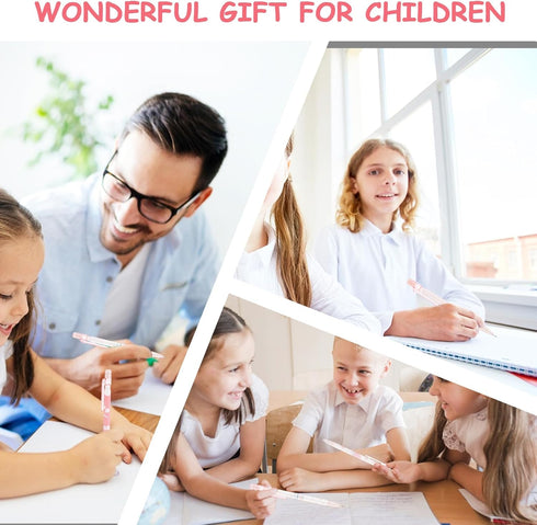 Cute Mechanical Pencil Set, 4 Pcs 0.5mm Kawaii Mechanical Pencils with 100 Pcs Replacement Refills for School Supplies