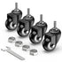 Caster Wheels 2 inch No Brake Stem Casters, 3/8" -16 x 1" Threaded Swivel Casters Set of 4