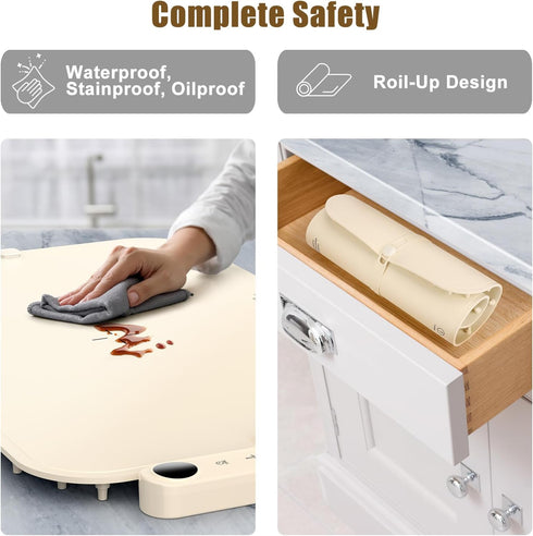 6 6 Food Warming Mat for Food Detachable, Upgrade High-tech Graphene Heating Fast Full Surface, Electric Warming Tray