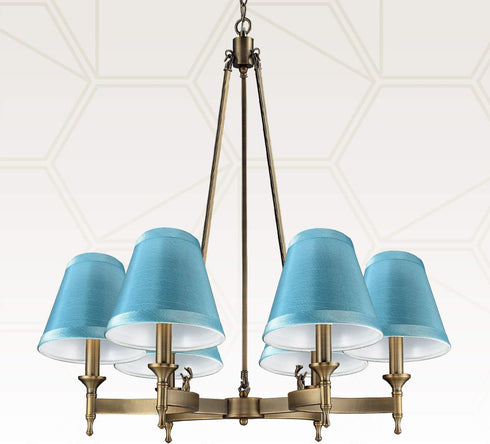 CS-1006-5BLU, 3 5 4.5 Royal Designs, Inc. Empire Chandelier Shade Blue, x x
