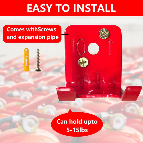 Fire Extinguisher Mounts & Brackets - 4 Pack Universal Holders for 5-15 Lb Extinguishers with Screws