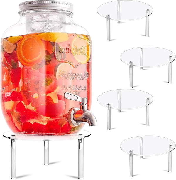 Aemygo 4 Pcs Drink Dispenser Stand, 7.9" Acrylic Water Dispenser And Beverage Dispenser