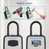 Key Lock Box with Retractable Key Tether and Removable Shackle