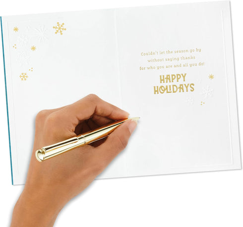Grateful For You - Hallmark Christmas Thank You Card for Teachers & Workers