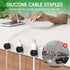 Entrfigh 8-Pack Magnetic Cable Management Clips, Silicone Cord Organizer, Adhesive Under Desk Cable Staples, Stick-On
