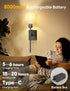 Set 2: 8000mAh Dimmable TOOWELL Battery Operated Wall Sconce of Black Rechargeable Wall Lights Fixtures LED with Remote