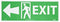 NMC GL307P Fire Sign, Legend "EXIT" with Door and Left Arrow Graphic, 14" Length x 5" Height, Glow Polyester
