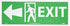 NMC GL307P Fire Sign, Legend "EXIT" with Door and Left Arrow Graphic, 14" Length x 5" Height, Glow Polyester