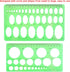 SIQUK 9 Pieces French Curve Drawings Templates, Clear Green Plastic Rulers for Engineering, Studying, and Designing