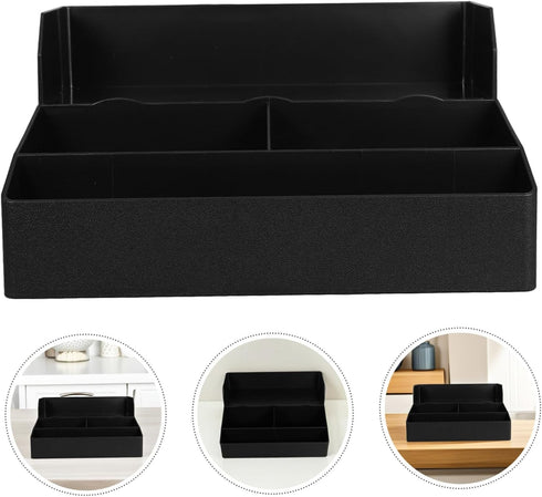 Countertop Commercial Tea Shop Organizer with Paper Cup Dispenser Straw and Spoon Holder Versatile Storage for Lids