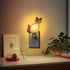 1-Pack 7W 3000K KY&BOSAM Stained Glass Cat Night Lights Plug into Wall Plug in Night Light Dusk to Dawn Warm White