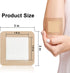 Carbou Silicone Foam Dressing with Adhesive Gentle Border, 3"x3" Waterproof Wound Dressing Bandage, 10 Pack