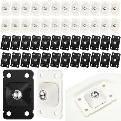 48 Pcs Self Adhesive Caster Wheels for Kitchen Appliances, 360° Swivel Mini Roller Ball Transfer Bearing