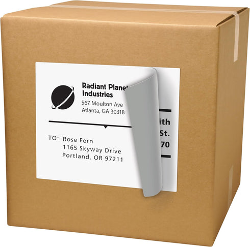 Avery Full-Sheet Shipping Labels, 8.5" x 11", White, 25 Blank Customizable Stickers for Mailing, Shipping, Organizing