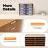 SHIOUCY 18 Mailbox Slots Desktop Paper Mail Sorter Wood Office File Literature Organizer on Desk Floor, Paper Storage