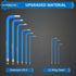 Allen Wrench Hex Key Set, 9PCS Metric Long Ball End L-key Set 1.5mm-10mm with Visible Coding for DIY and Repair