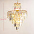 YUASDUU 15" 5-Tier Modern Farmhouse Crystal Chandeliers for Dining Room, Antique Pendant Chandelier Dining Room Light