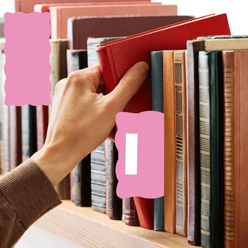 wootile 24Pcs 6"x 12" 12Pcs Library Shelf Dividers for Shelves with Blank Stickers Colored Book Shelf Dividers Library