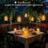 Haown 3D Set 2 (D3 H6) Outdoor Flameless Candles, Patented Dual-LED, of Slanted Plastic Pillars with Remote, Waterproof