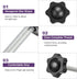 uxcell 1Pcs Star Knobs, M8x35mm Plastic Hex Shaped Clamping Handle Screw Knobs for Machinery Umbrella Base Replacement