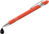 Rubberized Soft Touch Ballpoint Pen with Stylus Tip, Premium Metal, Black Ink, Medium Point (Orange, 7)