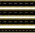 Whaline 32.8ft Construction Theme Bulletin Board Borders Black Yellow Stripe Die-Cut Rolled Trim for School Office Decor
