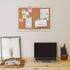 White Cork Board Bulletin Board, 24" x 18" Wooden Framed, Decorative Hanging Pin Board for Office Home School