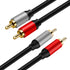 2RCA 2RCA 6Ft, 2 2 (6Ft/1.8M) Tan QY to Cable Gold-Plated RCA Male to RCA Male Stereo Audio Cable for Home Theater