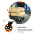 5-inch Swivel Cart Replacement Wheels, Sturdy Flat-Base Casters for Furniture and Industrial Cabinets, Smooth Rolling