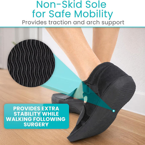 Vive Post Op Shoe - Lightweight Medical Walking Boot with Adjustable Strap - Orthopedic Recovery Cast Shoe for Post