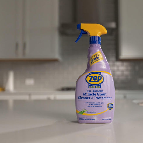 32 OZ (Pack 1) 2-in-1 Zep Home Pro Foaming Miracle Grout Cleaner & Protectant - Fl. - of for Sparkling Clean Grout