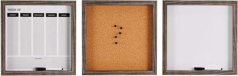 Mikasa Office Gray Frame Includes Calendar Cork and One White Board