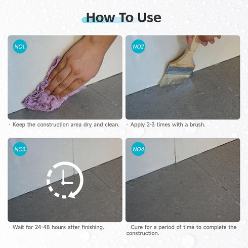 Invisible Waterproof Sealant, Water-Based, Clear Coating, Transparent Glue for Roof & Walls, Indoor and Outdoor