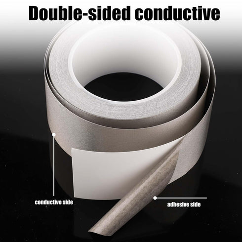 2" x 65.6' Faraday Cloth Conductive Adhesive Tape - High Shielding Double Sided Sticky Fabric Tape for EMI Shielding