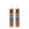 Gorilla Waterproof Caulk & Seal 100% Silicone Sealant; Clear; 10oz Cartridge (Pack of 2)