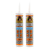 Gorilla Waterproof Caulk & Seal 100% Silicone Sealant; Clear; 10oz Cartridge (Pack of 2)