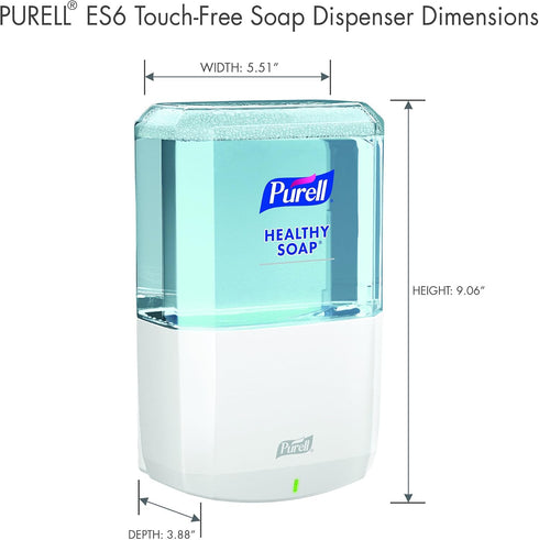 ES6 1200 mL ES6 (Pack 1) 6430-01 PURELL Automatic Hand Soap Dispenser, White, Compatible with PURELL Hand Soap Refills